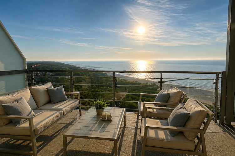 Penthouse dla 4 osób z widokiem na morze