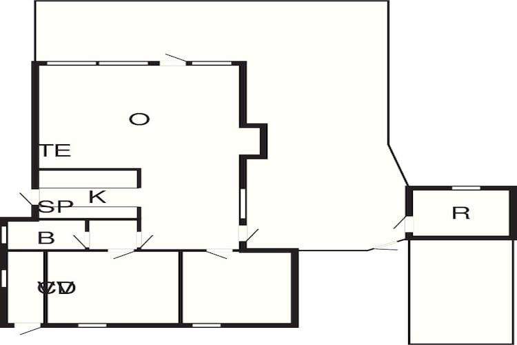 Licht Zomerhuis in Dronningmolle -- By Traum Ferienwohnungen-Plattegrond