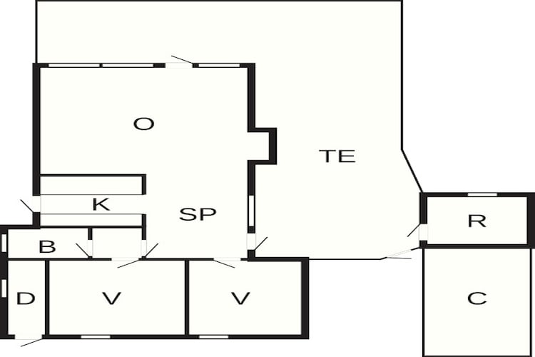 Licht Zomerhuis in Dronningmolle -- By Traum Ferienwohnungen-Plattegrond