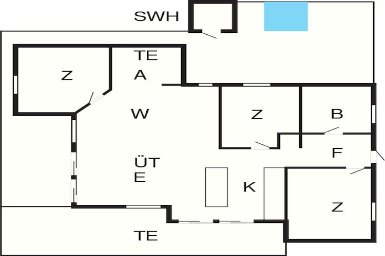 Strand retraite met sauna -- By Traum Ferienwohnungen-Plattegrond