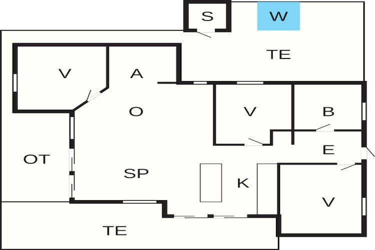 Strand retraite met sauna -- By Traum Ferienwohnungen-Plattegrond