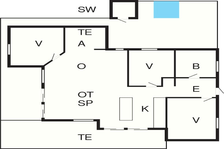 Verblijf aan zee met sauna - Plattegrond