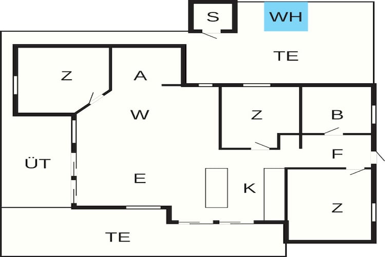 Verblijf aan zee met sauna - Plattegrond