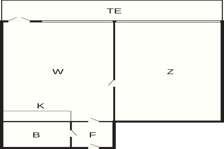 2 room,2 bath,View dune,G.Floor,Premi-Plattegrond