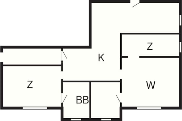 2 room,1.floor,Premium - Plattegrond