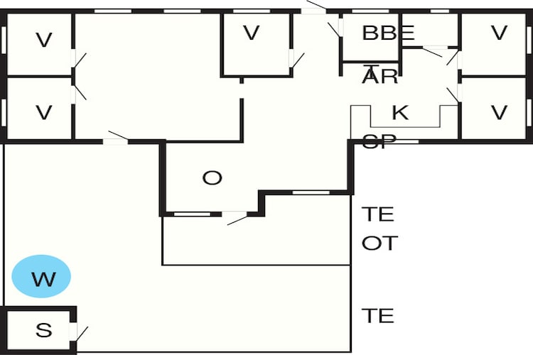 Luxe vakantieverblijf in Marielyst - Plattegrond