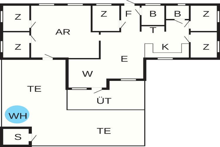 Luxe vakantieverblijf in Marielyst - Plattegrond