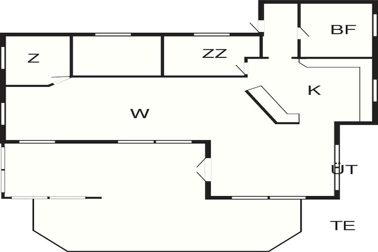 6 person holiday home in Bording-By Traum - Floor plan