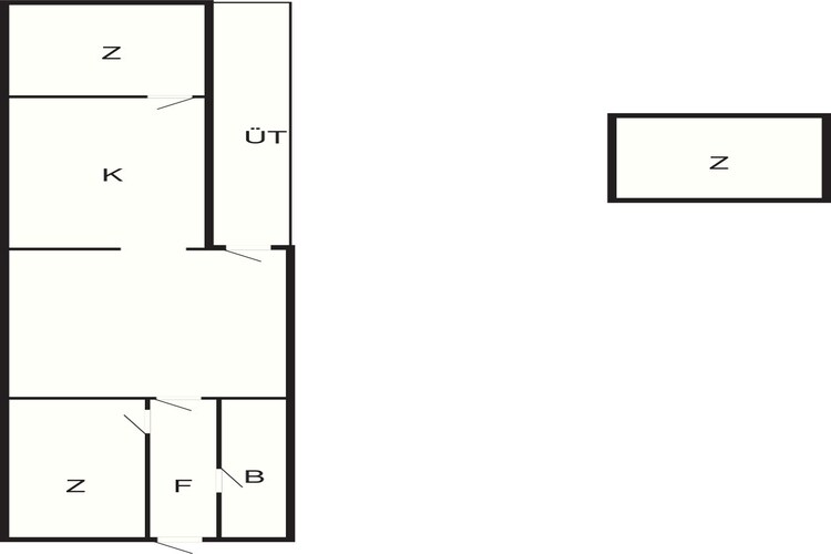 Sfeervolle retraite in Rorvig -- By Traum Ferienwohnungen-Plattegrond