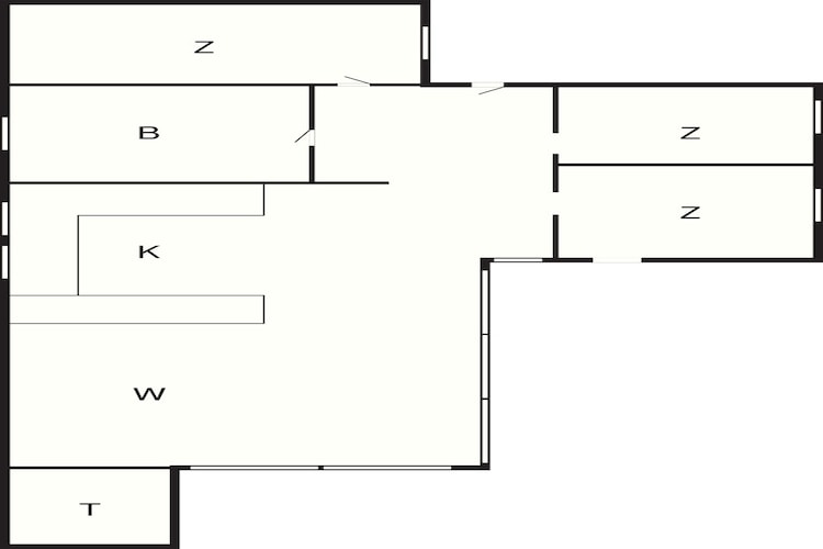 Familiehuis in Albæk, 6 gasten - Plattegrond