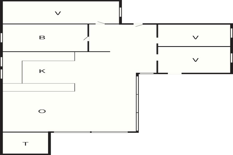 Familiehuis in Albæk, 6 gasten - Plattegrond