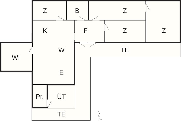 6 Personen Ferienhaus in Thyholm-By Traum - Grundriss