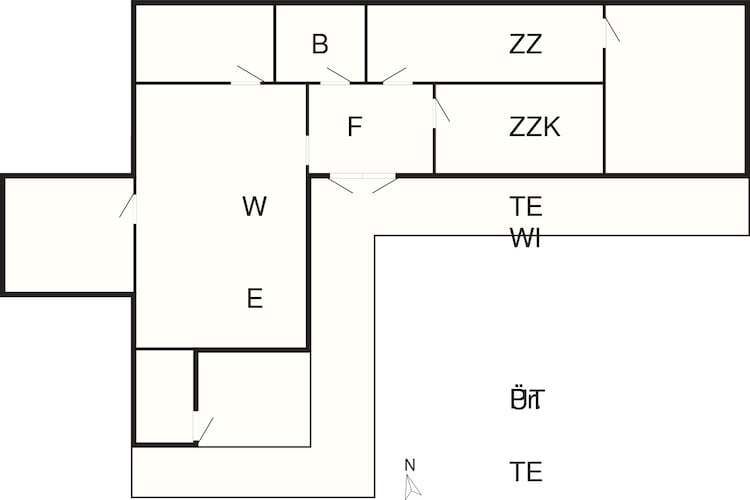 Maison de vacances pour 6 a Thyholm-By Traum - Plan
