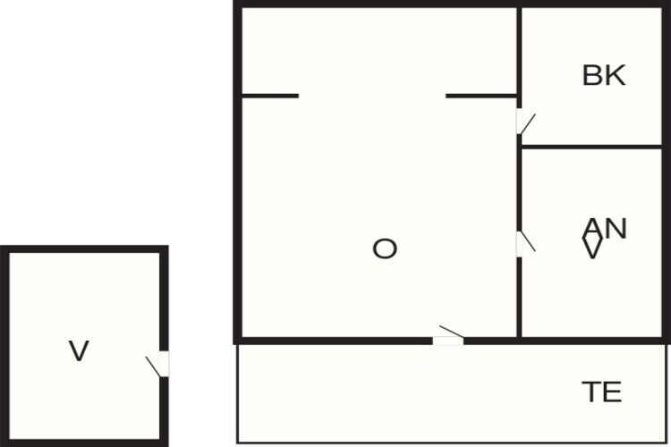 4 Personen Ferienhaus in Rødby-By Traum - Grundriss