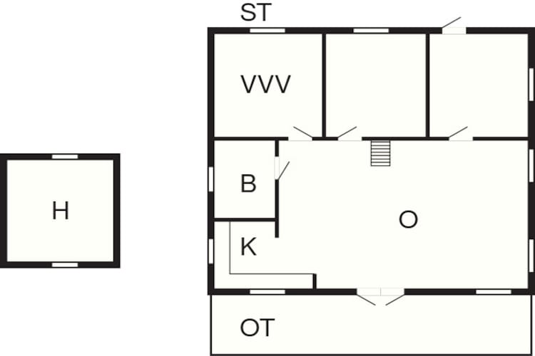 6 persoons vakantie huis in Rønne - Plattegrond