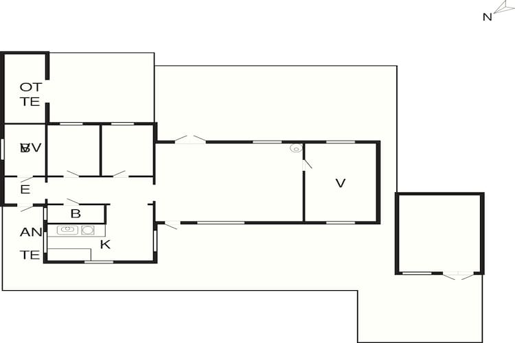 Maison de vacances pour 5 a Ulfborg-By Traum - Plan