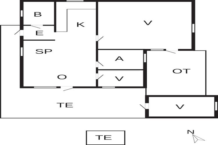 6 person holiday home in Hemmet-By Traum-Floor plan