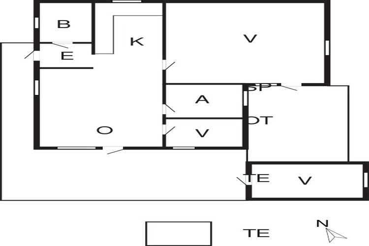 Maison de vacances pour 6 a Hemmet-By Traum - Plan