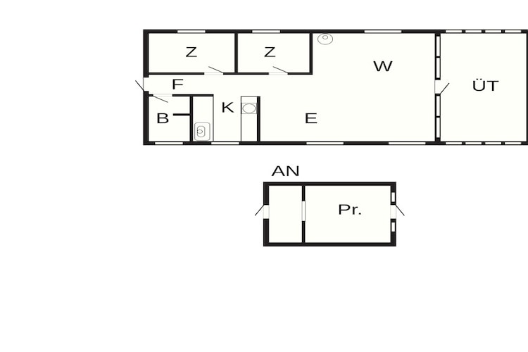 5 person holiday home in Jægerspris-By Traum - Floor plan