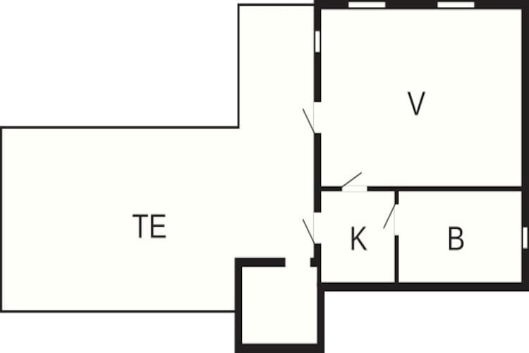 2 Personen Ferienhaus in kode-By Traum - Grundriss