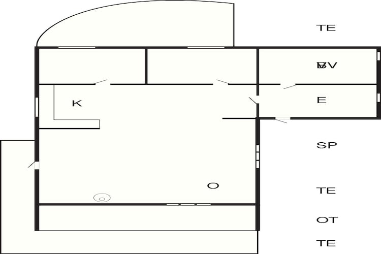 Maison de vacances pour 6 a Roslev-By Traum-Plan d'étage