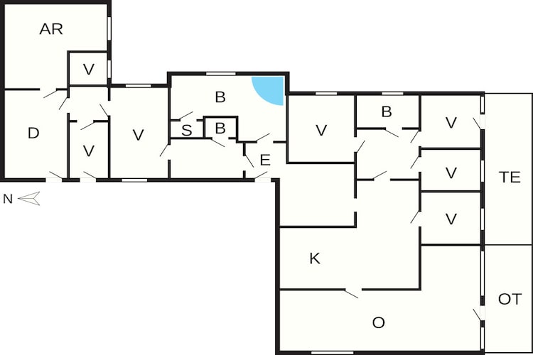 4 Sterne Ferienhaus in Harboøre-By Traum-Grundriss