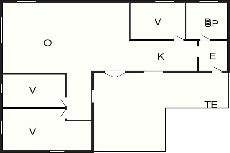 Maison de vacances pour 6 a Hadsund-By Traum-Plan d'étage