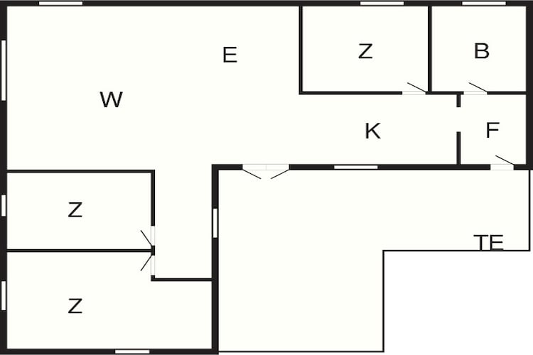 Maison de vacances pour 6 a Hadsund-By Traum-Plan d'étage