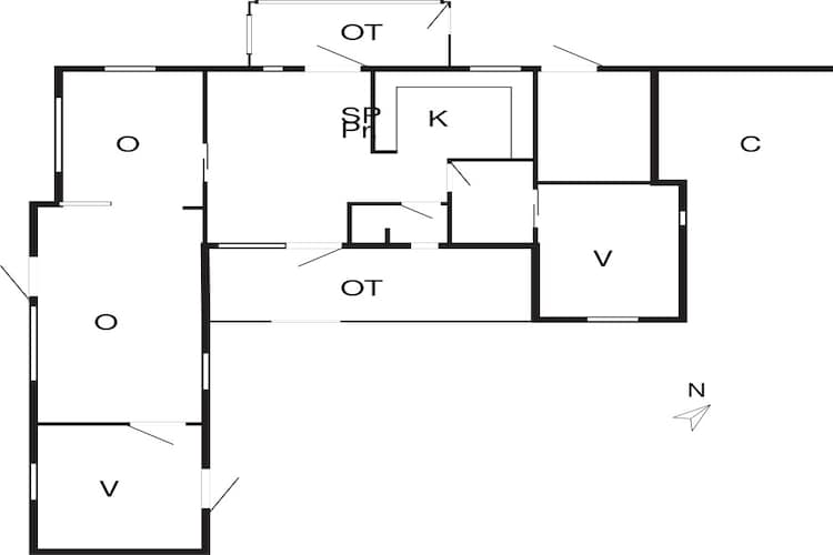 8 person holiday home in Ebeltoft-Floor plan