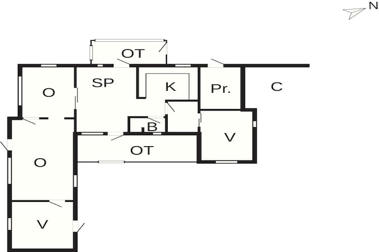 8 Personen Ferienhaus in Ebeltoft-Grundriss