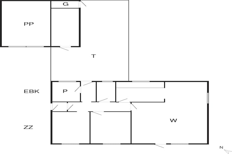 5 person holiday home in Skjern-By Traum - Floor plan