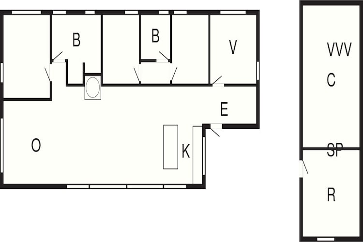 5 etoiles maison de vacances a Ålbæk-By Traum - Plan