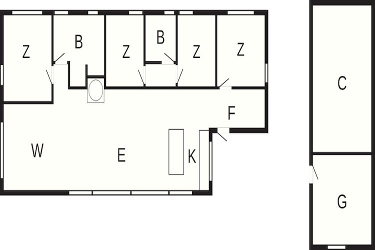 5 etoiles maison de vacances a Ålbæk-By Traum - Plan
