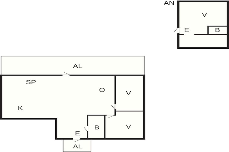 Coastal House with Guest Cottage-Floor plan