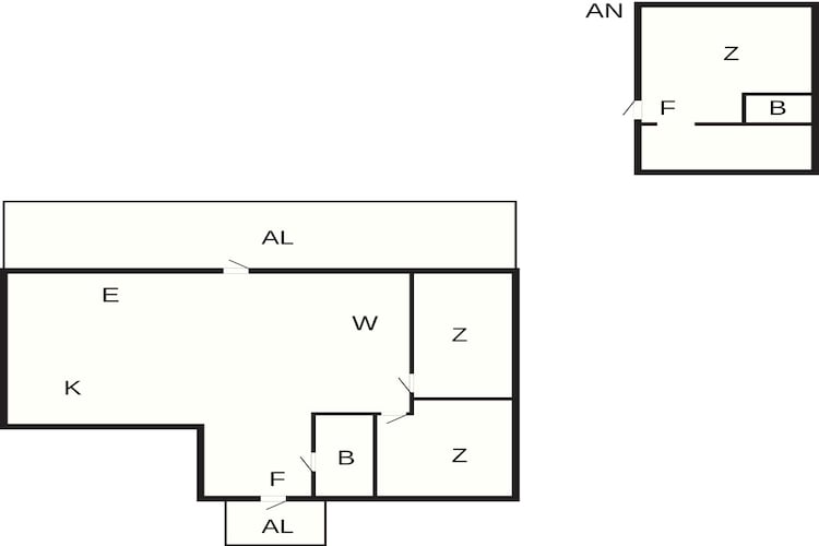 Coastal House with Guest Cottage-Floor plan