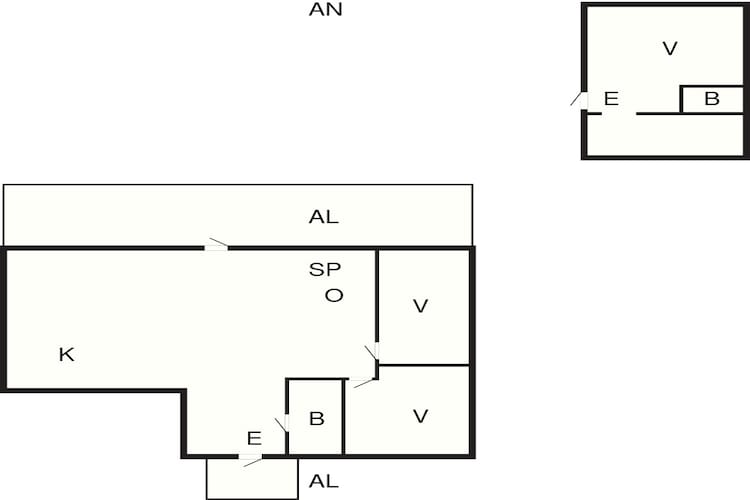 Haus an der Küste mit Gästehaus - Grundriss
