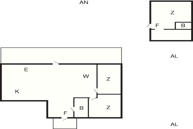 Haus an der Küste mit Gästehaus - Grundriss