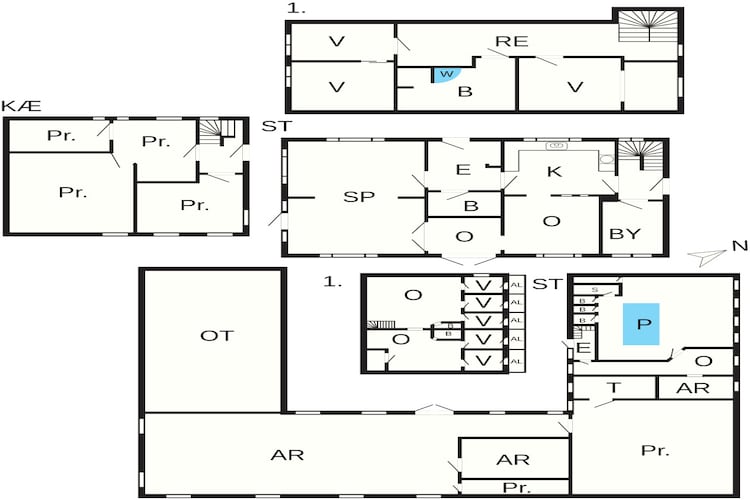 20 persoons vakantie huis in Karby-By Traum-Plattegrond