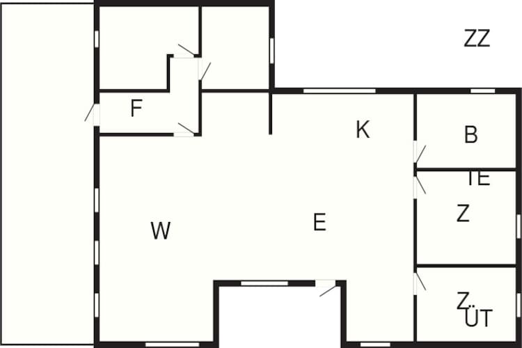 Maison de vacances pour 8 a Hadsund-By Traum-Plan d'étage