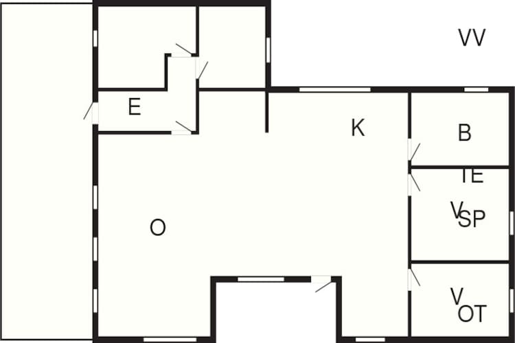 Maison de vacances pour 8 a Hadsund-By Traum-Plan d'étage