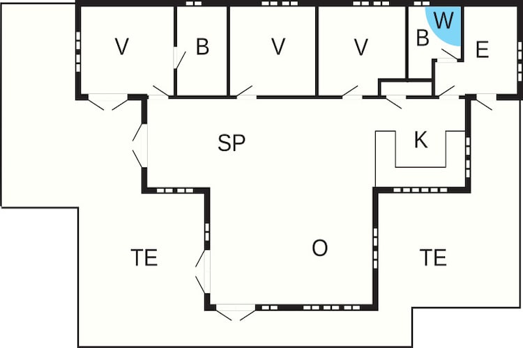 Retreat met buitenlounge-Plattegrond