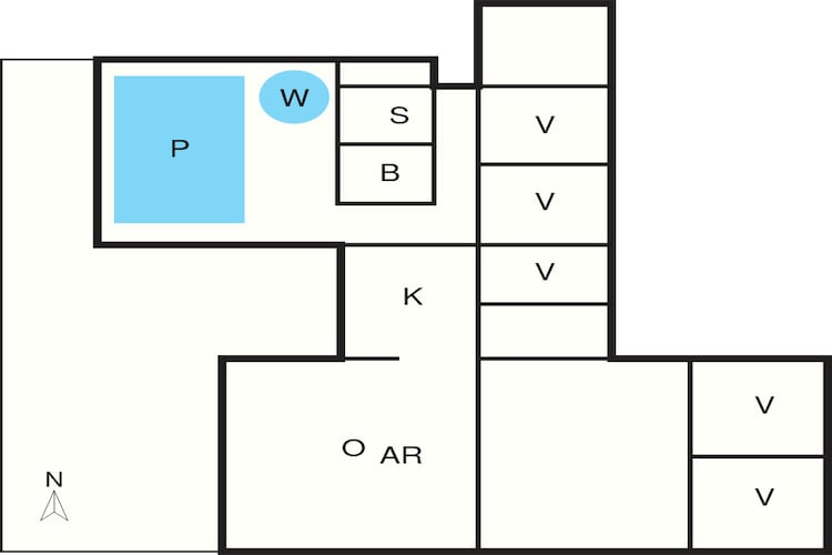 5 Sterne Ferienhaus in Løkken-Grundriss