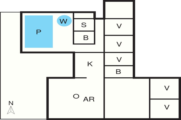 Luxe strandhuis voor 14 personen - Plattegrond