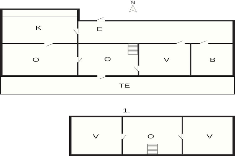 Maison de vacances pour 6 a Ringkøbing-By Traum-Plan d'étage