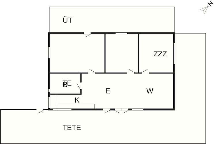 4-sterren vakantiehuis in Ebeltoft - Plattegrond