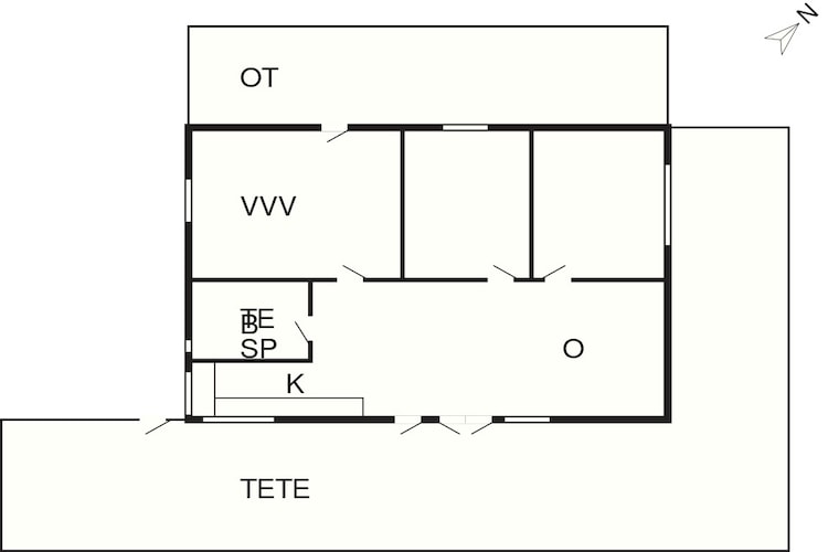 4-sterren vakantiehuis in Ebeltoft - Plattegrond