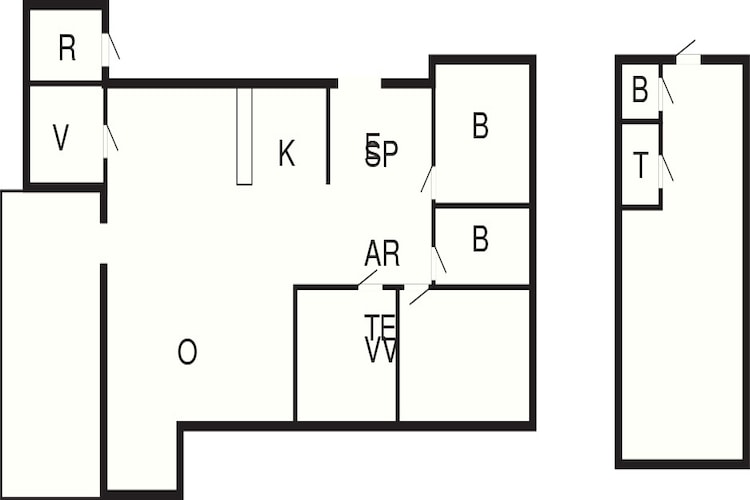 4 etoiles maison de vacances a Spøttrup-By Traum-Plan d'étage