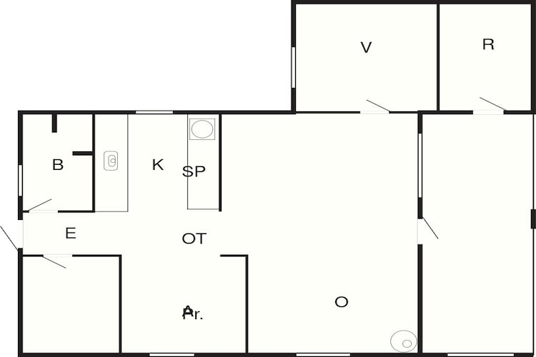 6 person holiday home in Skibby-By Traum-Floor plan