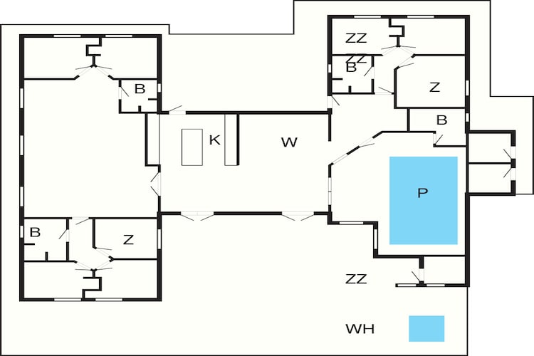 5 star holiday home in Henne-Floor plan
