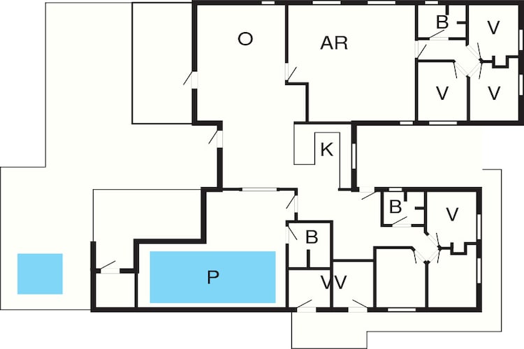 5 etoiles maison de vacances a Otterup-Plan d'étage